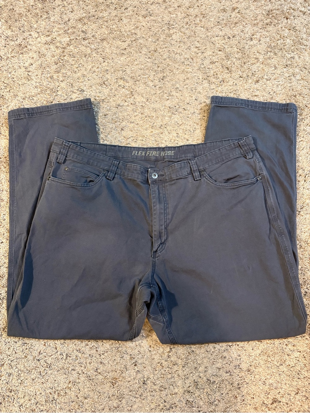 Duluth Trading Co Men’s Charcoal Flex Fire Hose Chinos 44 x 34 EUC